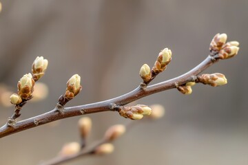 delicate branches with fresh buds, signaling the start spring