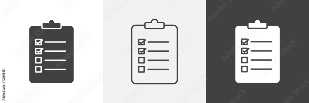 Poster task list icon vector set for ui designs