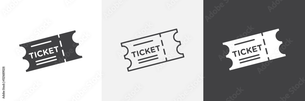 Aufkleber ticket icon vector set for ui designs