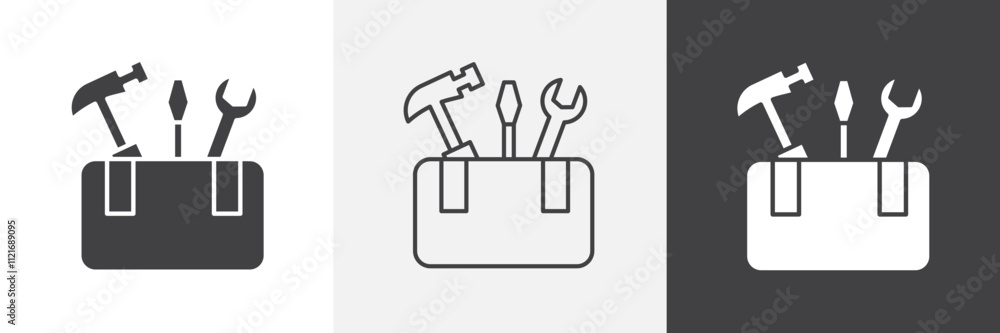 Poster toolbox icon vector set for ui designs