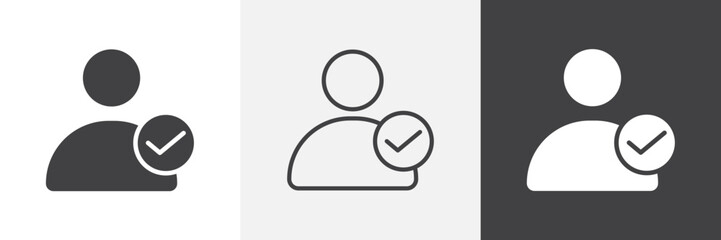 User check icon vector set for ui designs