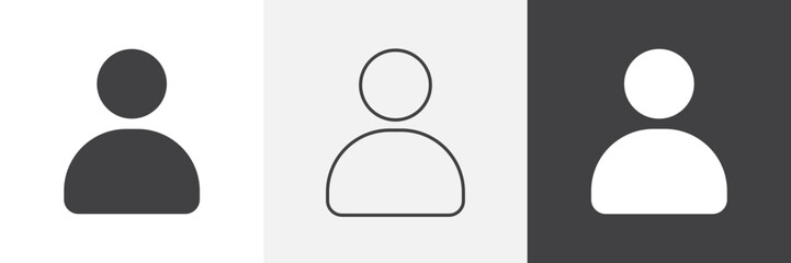 User icon vector set for ui designs