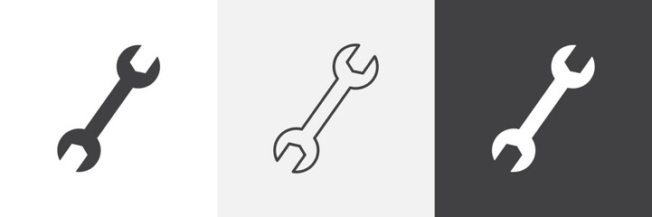 Wrench icon vector set for ui designs