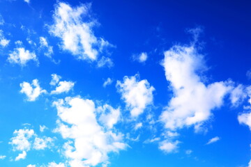澄んだ青空に浮かぶ白い雲