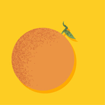 Vector orange illustration | seamless pattern with yellow background