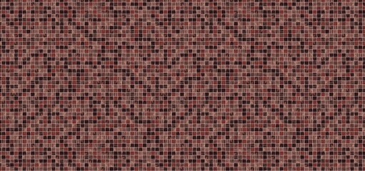 Fototapeta premium Brown tiles texture in swimming pool. Tile mosaic ceramic of swimming pool in brown tone.