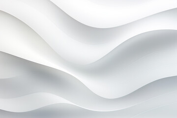 Abstract White Wavy Background with Soft Shadows