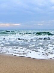 waves on the beach in Bulgaria