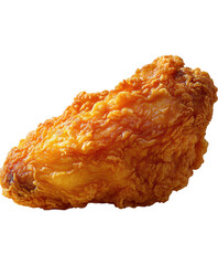 Delicious Golden-Brown Fried Chicken Drumstick on Black Background
