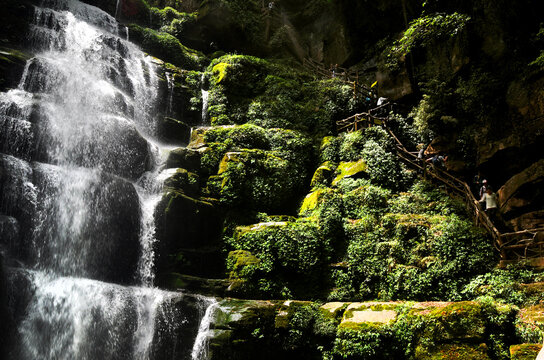 Waterfalls in Wolong National Park, Sichuan, China