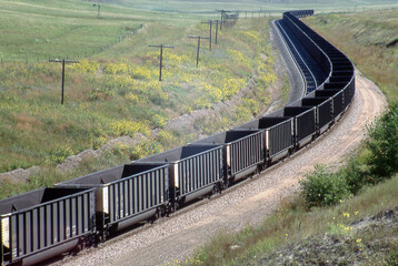 Freight Train in Countryside