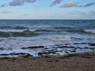 Azure Sky and Water at the Beach