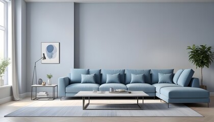 Photo interior modern design room 3D illustration