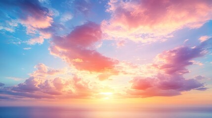 Obraz premium Cute cartoon hippopotamus in a field of daisies holding a flower, looking at an orange balloon.