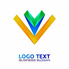 V  lettering logo is simple, easy to understand and authoritative