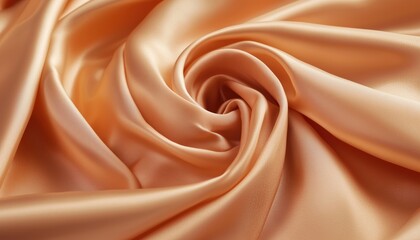 Obraz premium Luxurious Golden Silk Satin With Spacious Soft Folds: A Shiny Smooth Fabric Perfect For Special Occasions Like Anniversaries, Awards, Christmas, And Weddings.