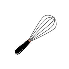 Doodle whisk cute illustration cooking and baking cake or dough that can be used for sticker, book, mandala, scrapbook, icon, decorative, etc. with aesthetic colorful black color
