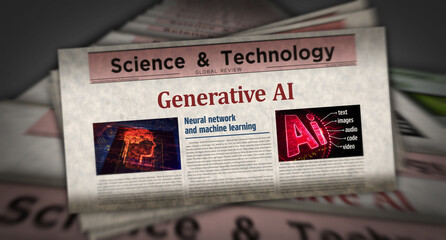 Generative AI neural networks newspaper printing media