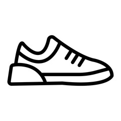 Running Shoe Vector Line Icon Design
