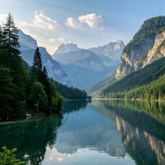 Fototapeta premium lake in mountains