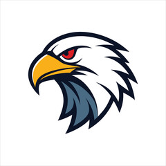 Eagle head mascot logo vector illustration