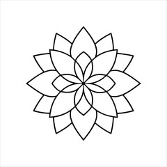 Elegant Square Petal mandala design in vector format