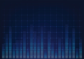 Sound wave technology background with digital style waves, conveying precise sound transmission and digital data processing, suitable for presenting sound technology and innovation.