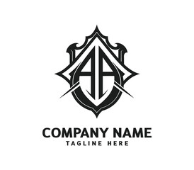 Fototapeta premium AA Modern Monogram Logo Design with Clean, Minimalist Aesthetic and Elegant Typography Style