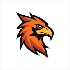 Griffin Head Mascot Logo Vector Icon Design on white background