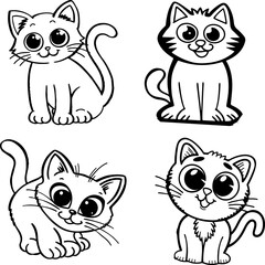 Fototapeta premium Cat vector art illustration