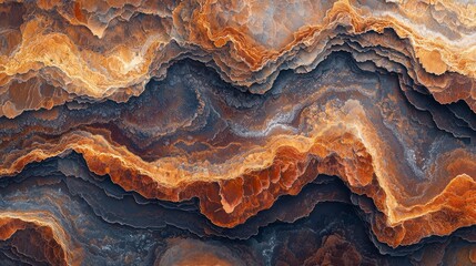 Obraz premium Vibrant layers of warm mocha hues intertwine gracefully, creating a dreamlike landscape that invites contemplation. Rich textures evoke a sense of movement and depth