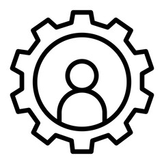 CRM Vector line Icon Design