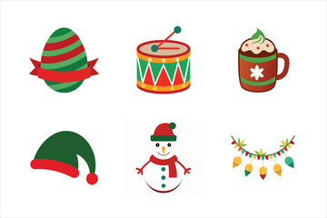  Holiday Themed Christmas icons vector set for designers