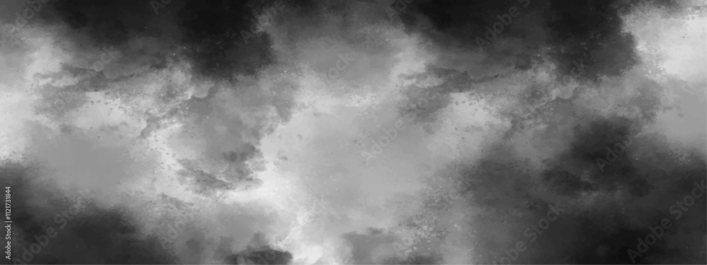 Poster abstract design with white paper texture background . black and white ink effect water color gray aq