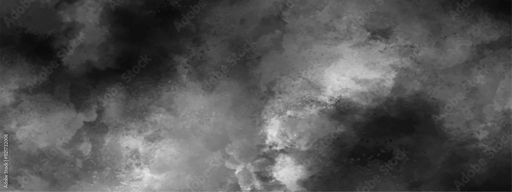Poster Abstract design with white paper texture background . Black and white ink effect water color Gray aquarelle painted paper textured. Old grunge textures design .Cement wall texture 