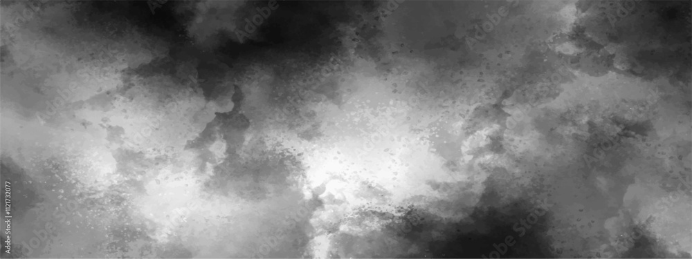 Poster abstract design with white paper texture background . black and white ink effect water color gray aq