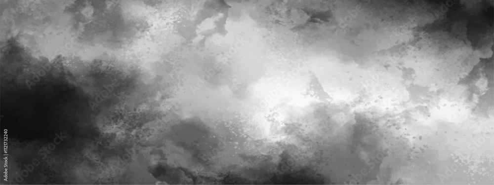 Poster abstract design with white paper texture background . black and white ink effect water color gray aq