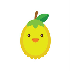Jolly Jackfruit cartoon form vector on white background