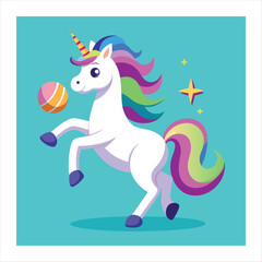 Fototapeta premium unicorn vector illustration 