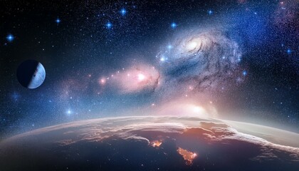 Obraz premium vastness of space concept: fantasy, science and galaxy background