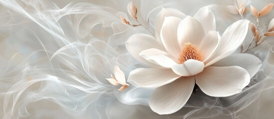 Elegant White Flower with Soft, Dreamy Background