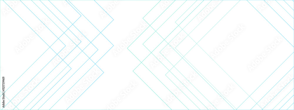 Poster Abstract blue and white blueprint background and technology bright lines. Futuristic architecture concept blueprint with geometric blue line. Template for branding business ,wallpaper , banner