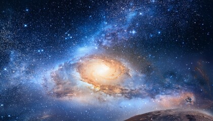 Obraz premium vastness of space concept: fantasy, science and galaxy background