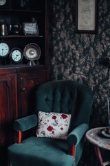 Cozy Vintage Armchair in a Moody Interior