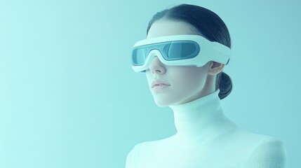 Woman Wearing Futuristic Glasses