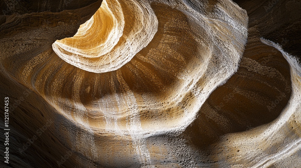 Poster Sunlight streams through narrow openings, highlighting the stunning textures and patterns of the rock formations, creating an ethereal atmosphere that showcases nature's artistry