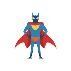 Superhero Animal cartoon form vector on white background