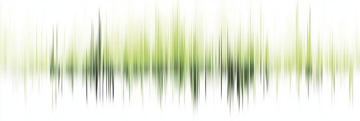 Obraz premium 緑の波形が描く新しい音の視覚化で心地よい雰囲気を楽しむ