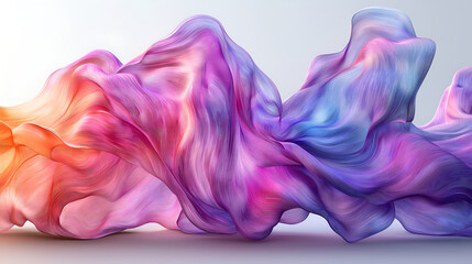 Fototapeta premium Abstract waves with multicolored geometric