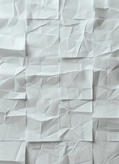 White paper, folded in the shape of squares, blank background,    